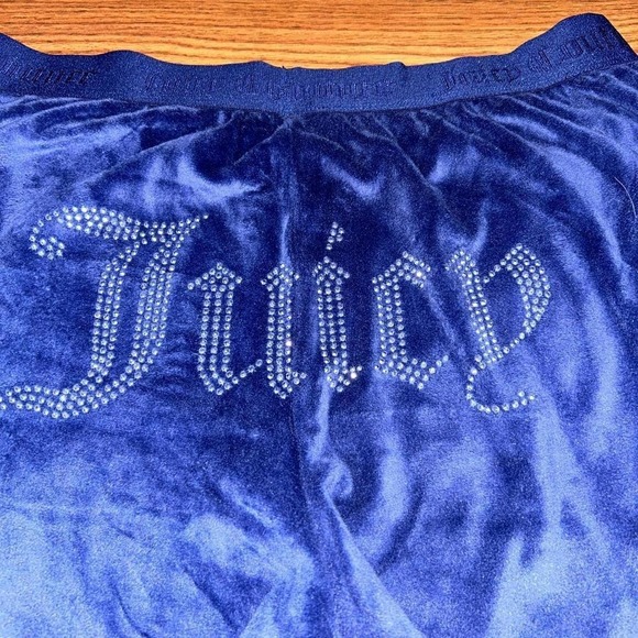 VINTAGE Y2K JUICY COTURE OG BIG BLING VELOUR TRACK PANTS JOGGERS SIZE M - Picture 3 of 9